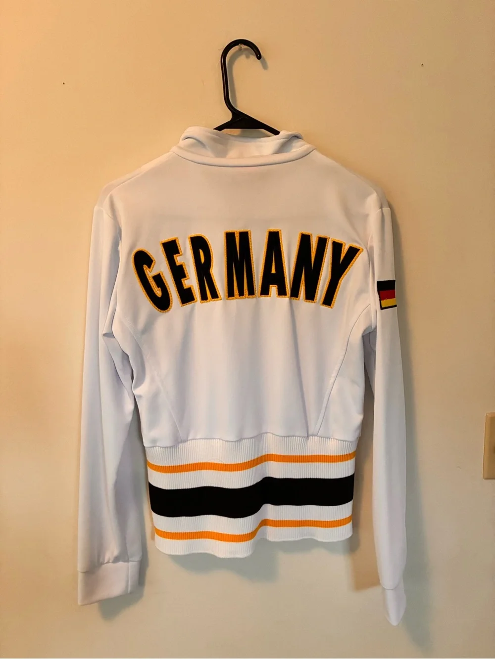 Kappa Kids White Full-Zip Jacket with Orange and Black Trim (Germany)